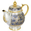 Серебряный чайник с черневым рисунком и золочением 40370016Т06